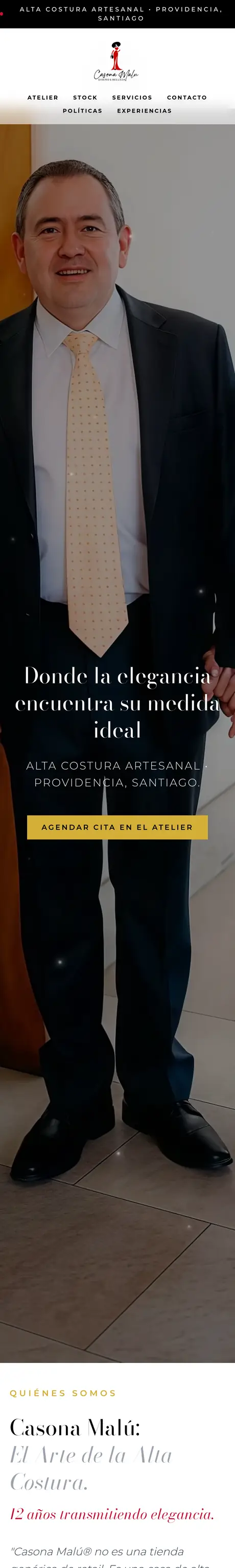 Sitio de Casona Malú, hecho por RayoWeb